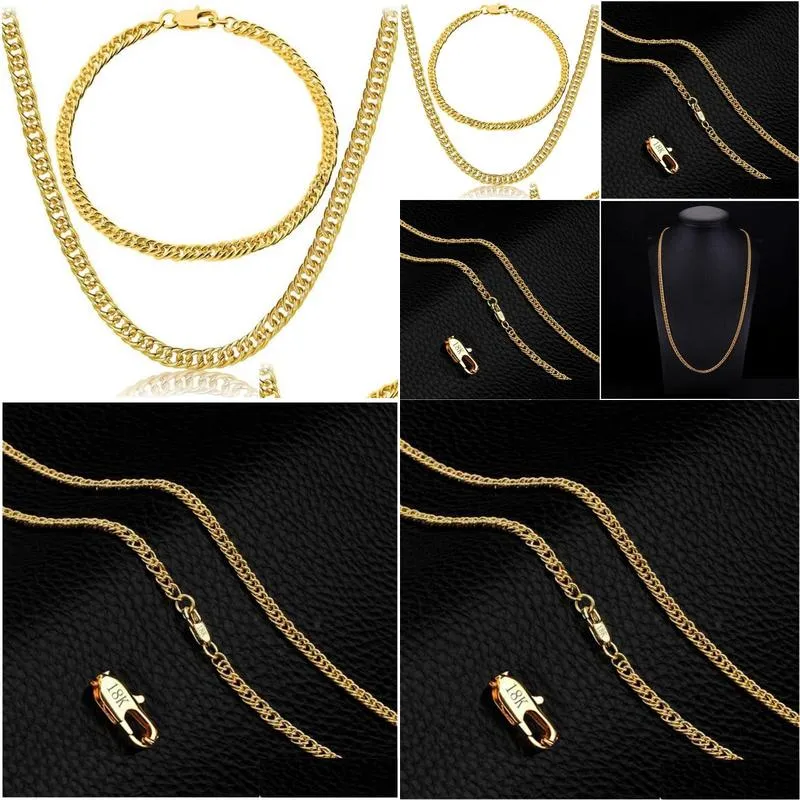 Chains K 3.5MM Female Gold Necklace Water Wave Chain Simple Fashion WholesaleChains