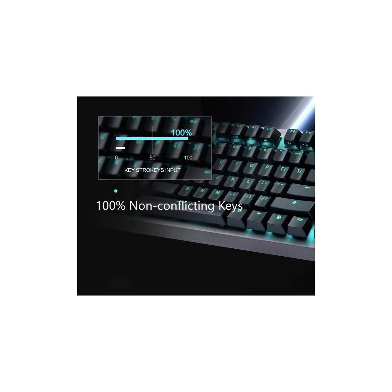 Thunderobot KG5104 Cherry MX Mechanical Gaming Keyboard, N-key Rollover, 10Modes Light Effect Adjustment- Classic Version LED Lights games keypad ione