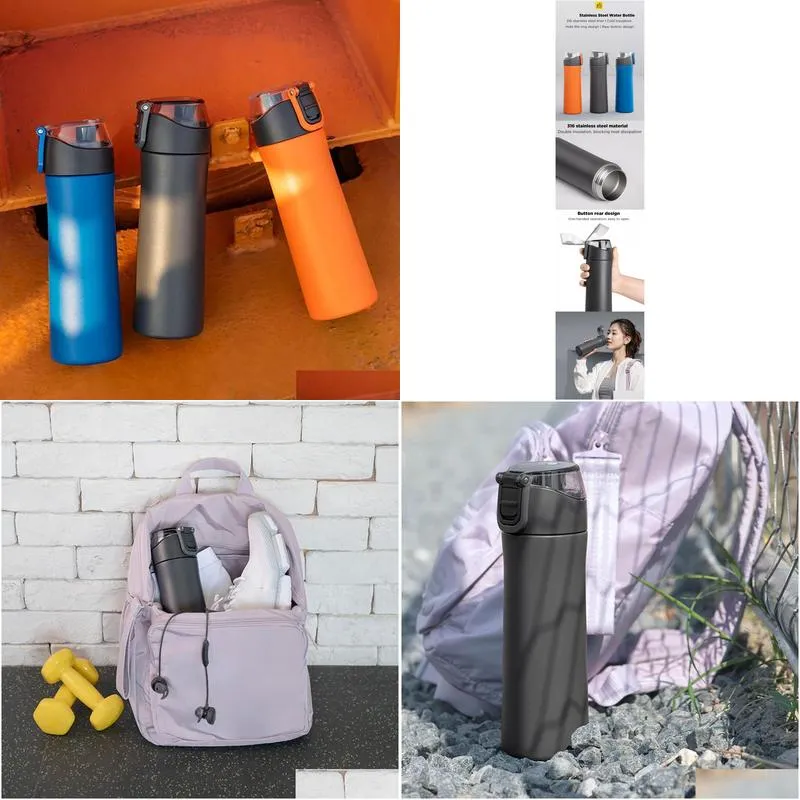 Fun Home 500ml Insulated Vacuum Cup Stainless Steel Thermos Water Drinking Bottle Sports Travel from mi jia youpin - Orange