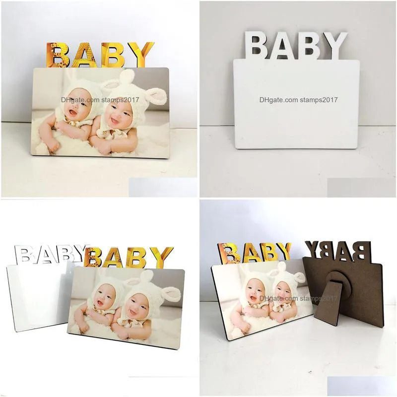 sublimation blank p o frame ornaments diy heat transfer album creativity desktop decoration baby birthday full moon gift 180x150x5mm