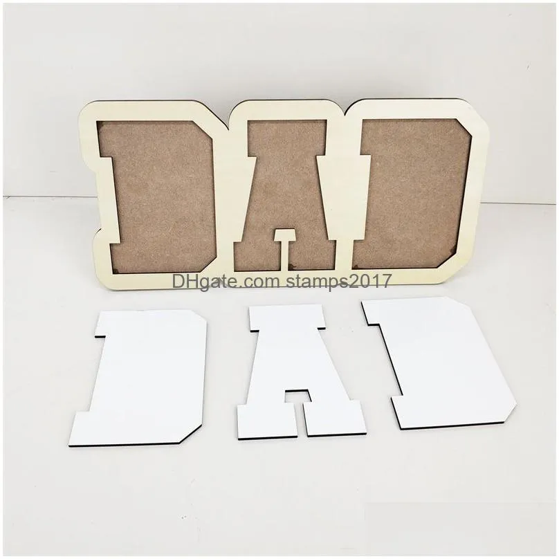 sublimation blank dad p o frame fathers day gift heat transfer mdf album creative diy crafts birthday gifts supplies