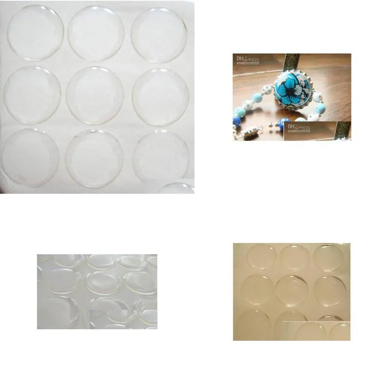 ROUND CLEAR EPOXY STICKER ADHESIVE CIRCLES BOTTLE CAP STICKERS 1