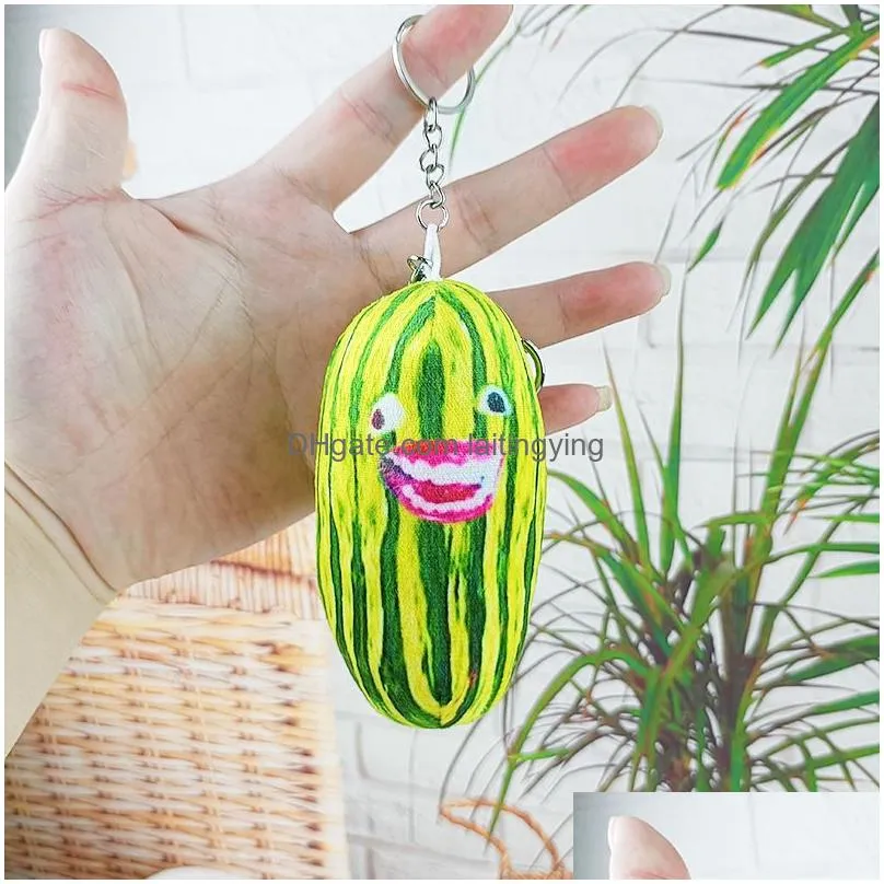  fidget toy slug watermelon strips inside voice funny mouth replacing key ring bag pendant adult decompression toy talk doll plush toy plushies christmas