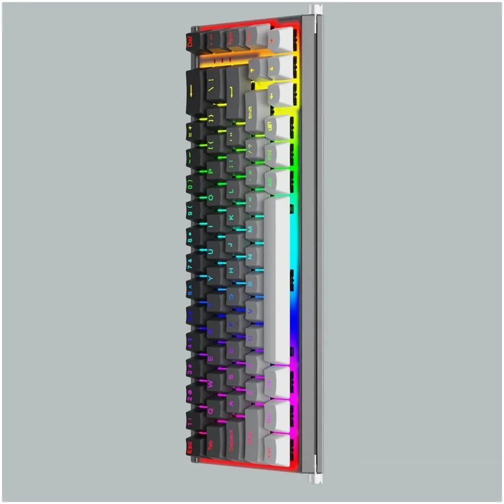 n K641 Full Metal Mechanical Keyboards RGB Backlit 68 Key PBT Gaming Keyboards Blue Red Switches For  PC