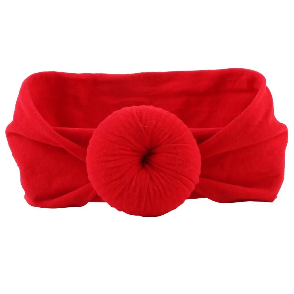 Baby girls Knot Ball Headbands Kids hairband Headwear Boutique hair accessories 22 colors Turban C5245