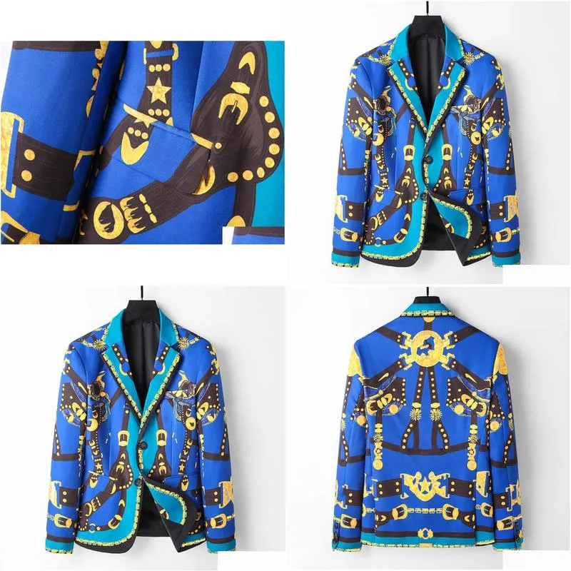 Men`S Suits & Blazers Colorf M-3Xl Mens Suits Blazers Brand Formal Business Suit Wedding Dress Blue Drop Delivery Apparel Men`S Clothi Otks6