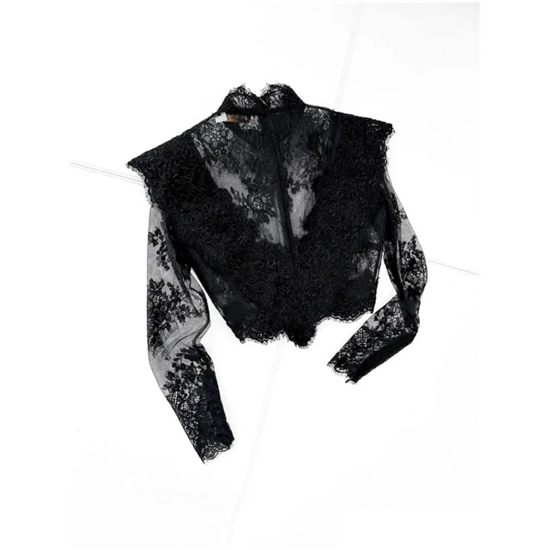 Women`S Blouses & Shirts Womens Blouses Shirts Australian Designer Designs 2024 New Perspective Lace Floral Embroidery Top Drop Delive Otynq