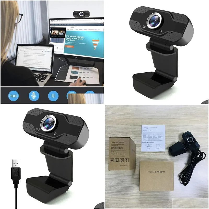 FULL HD 1080P Webcam PC Web Camera with Microphone X5 USB Webcams for Calling Live Broadcast Video Conference