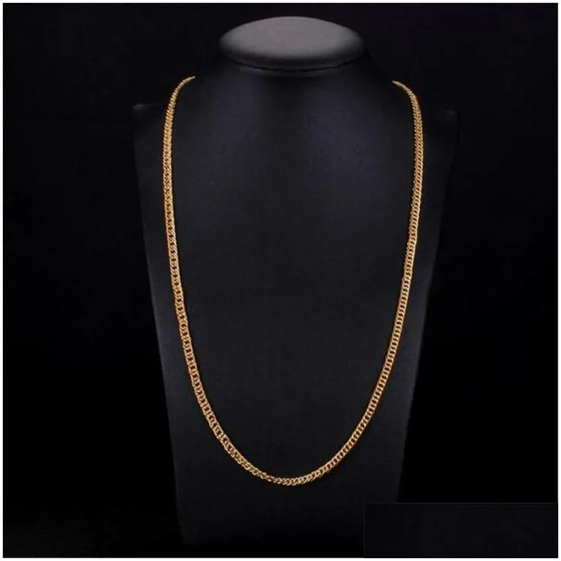Chains K 3.5MM Female Gold Necklace Water Wave Chain Simple Fashion WholesaleChains