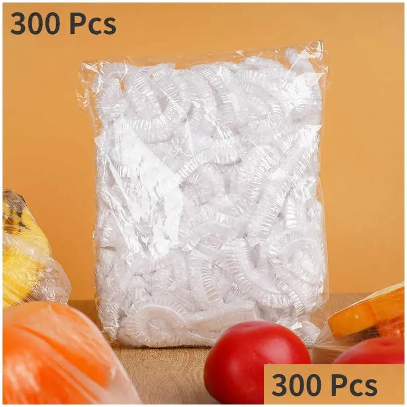 Latest Saran Wrap Disposable Food Cover Food Grade Fruit Vegetable Storage Bag Elastic Plastic Bag Kitchen  Keeping Bag