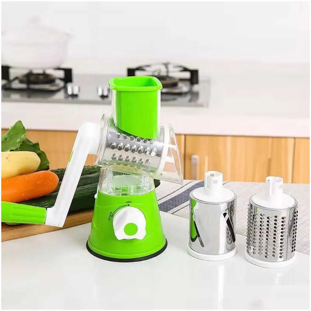 Manual Vegetable Cutter Slicer Kitchen Roller Gadgets Tool Fruit Vegetable Chopper Round Slicer Graters Potato Carrot Shredder