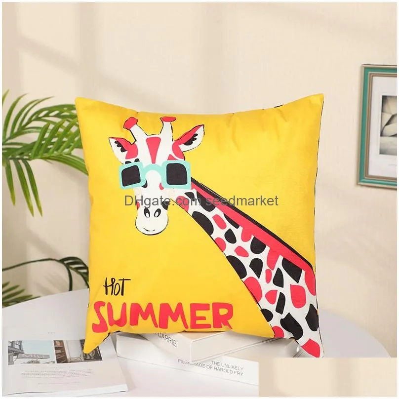 super soft yellow series pillow case cushion cover printed sofa car pillows cover household goods bedding supplies inventory wholesale
