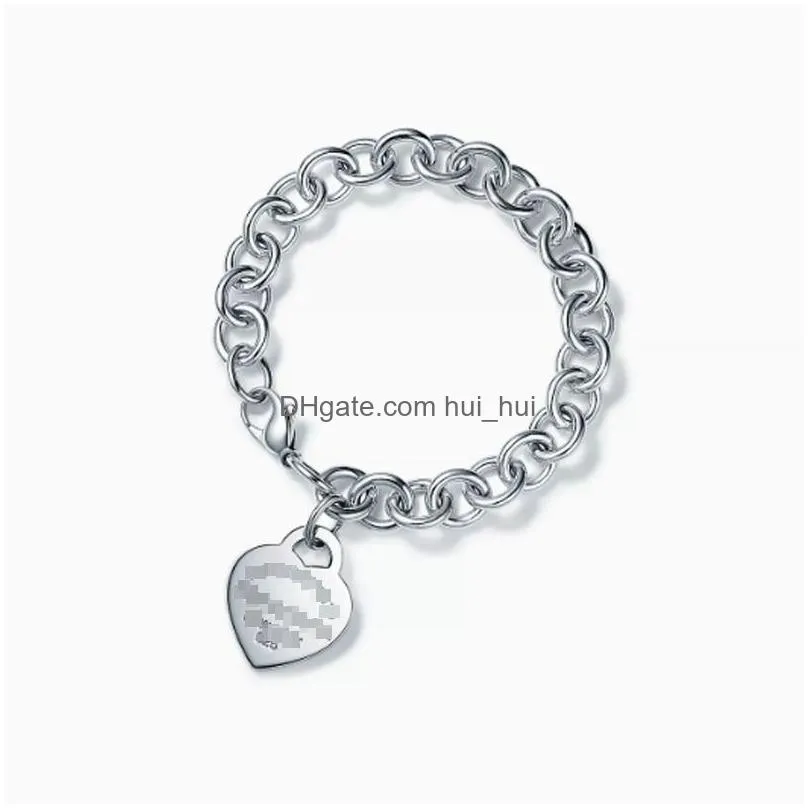 Charm Bracelets Designer Jewelry For Women Bracelet Classic T Home 925 Sterling Sier Heart Iamond Arrowhead Love Pendant Fashion Han Dh1Kl