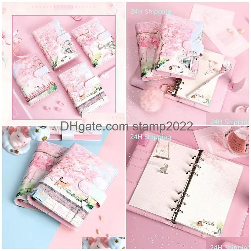 wholesale notepads a6 kawaii looseleaf notebooks and journals cute ring binder daily weekly diary planner agenda notebook school stationery