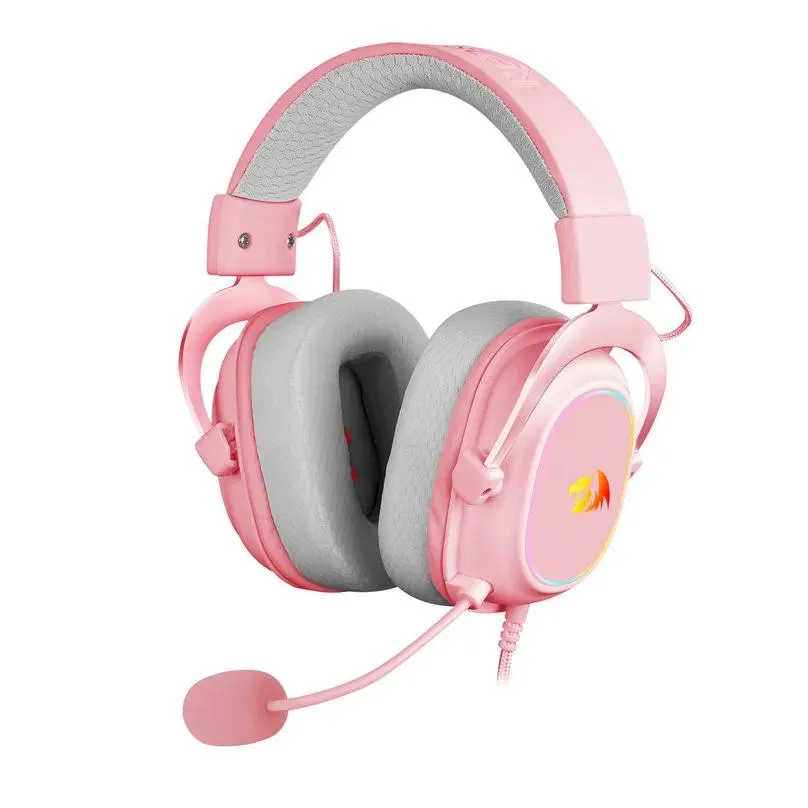 n Pink Earpiece RGB Wired Gaming Headset - 7.1 Surround Sound Multi Platforms Headphone USB Powered for PC/PS4/NS