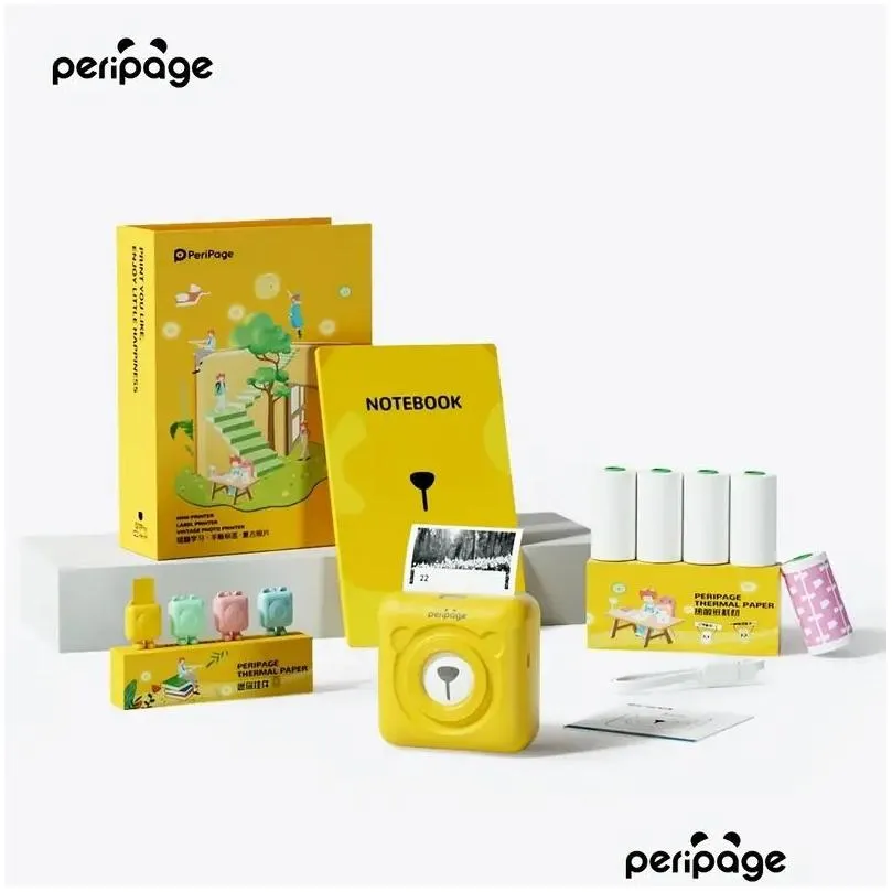 Peripage A6 Mini Printer Gift Box: The Perfect Gift for the Big Game - Bluetooth Portable Thermal Printer with USB Connect & 203 DPI!