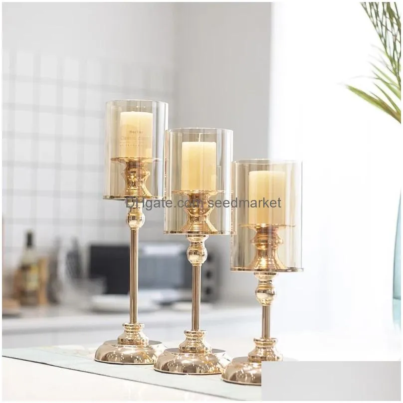 candles european retro candlelight dinner props lights romantic candlestick decorations light luxury american candlestick candelabra