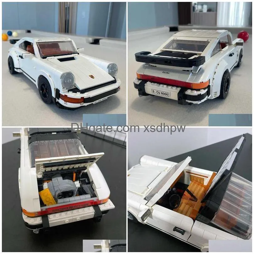 blocks 1458pcs technical porscheed 911 retro racing car high-tech 10295 model building blocks fit vehicle assemble b toys boy gift