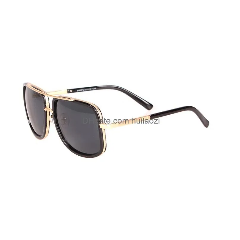 coodaysuft oversized men sunglasses women flat top mirror sun glasses square gold male female eyewear