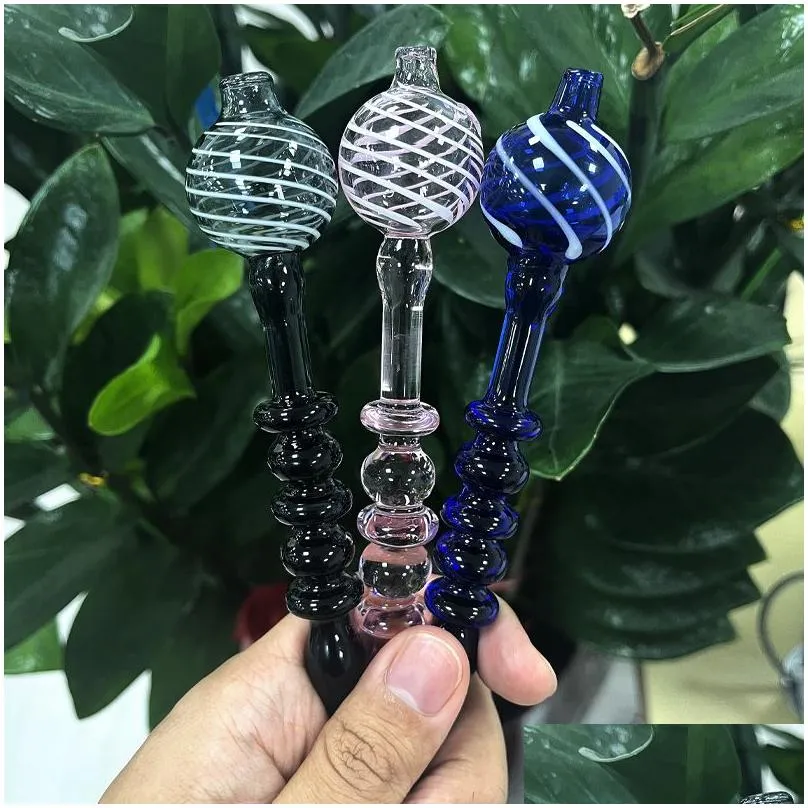 smoking accessories 6.1 inch screw ball carb cap dabber tool dab tool for wax oil tobacco glass water pipes