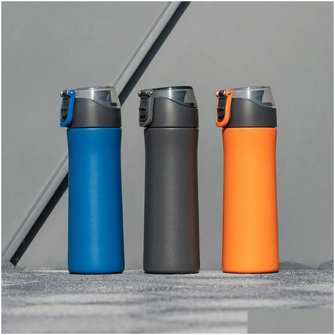 Fun Home 500ml Insulated Vacuum Cup Stainless Steel Thermos Water Drinking Bottle Sports Travel from mi jia youpin - Orange