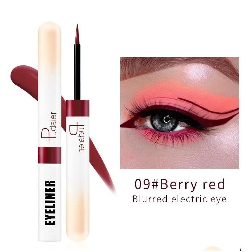 Eyeliner Color Eyeliner Liquid Pen Waterproof Quick Drying Extremely Fine 12 Drop Delivery Health Beauty Makeup Eyes Dh0Tn