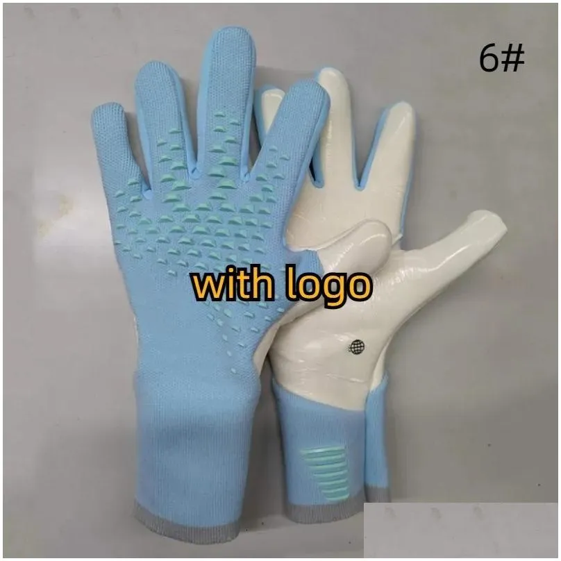 Sports Gloves Goalkeeper Gloves for Football Training Latex Wear-resistant Goalie Gloves Children Adults Soccer Match Accessory Sports Gloves