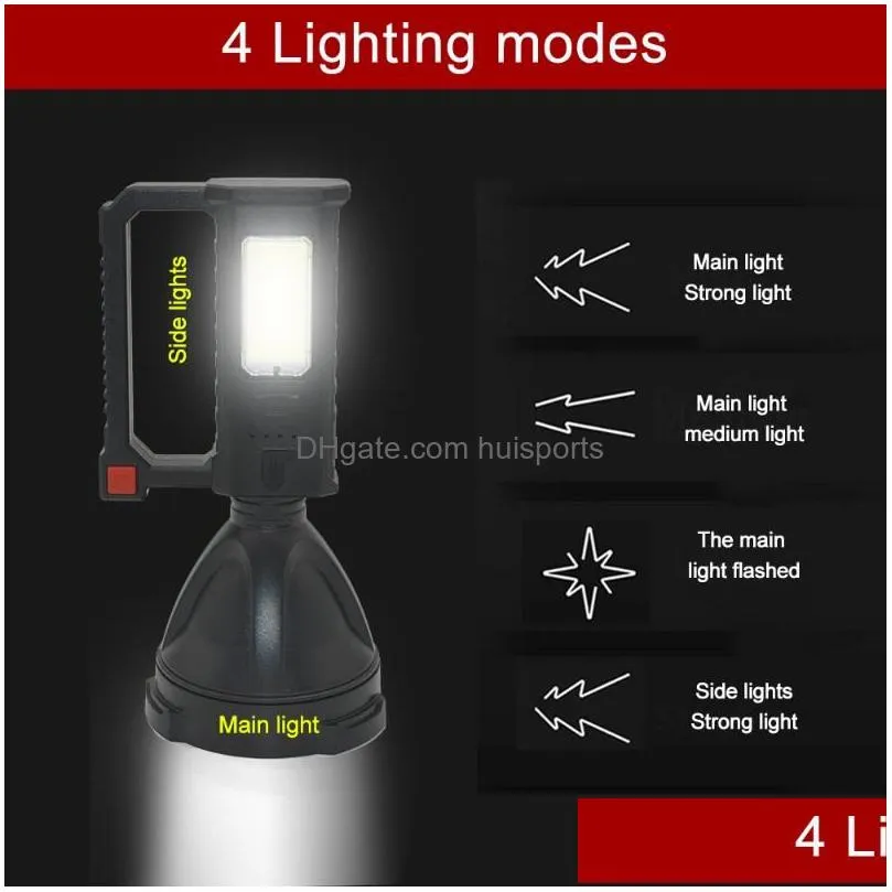 portable lanterns powerful led work light spotlight searchlight usb recharge waterproof working camping lantern