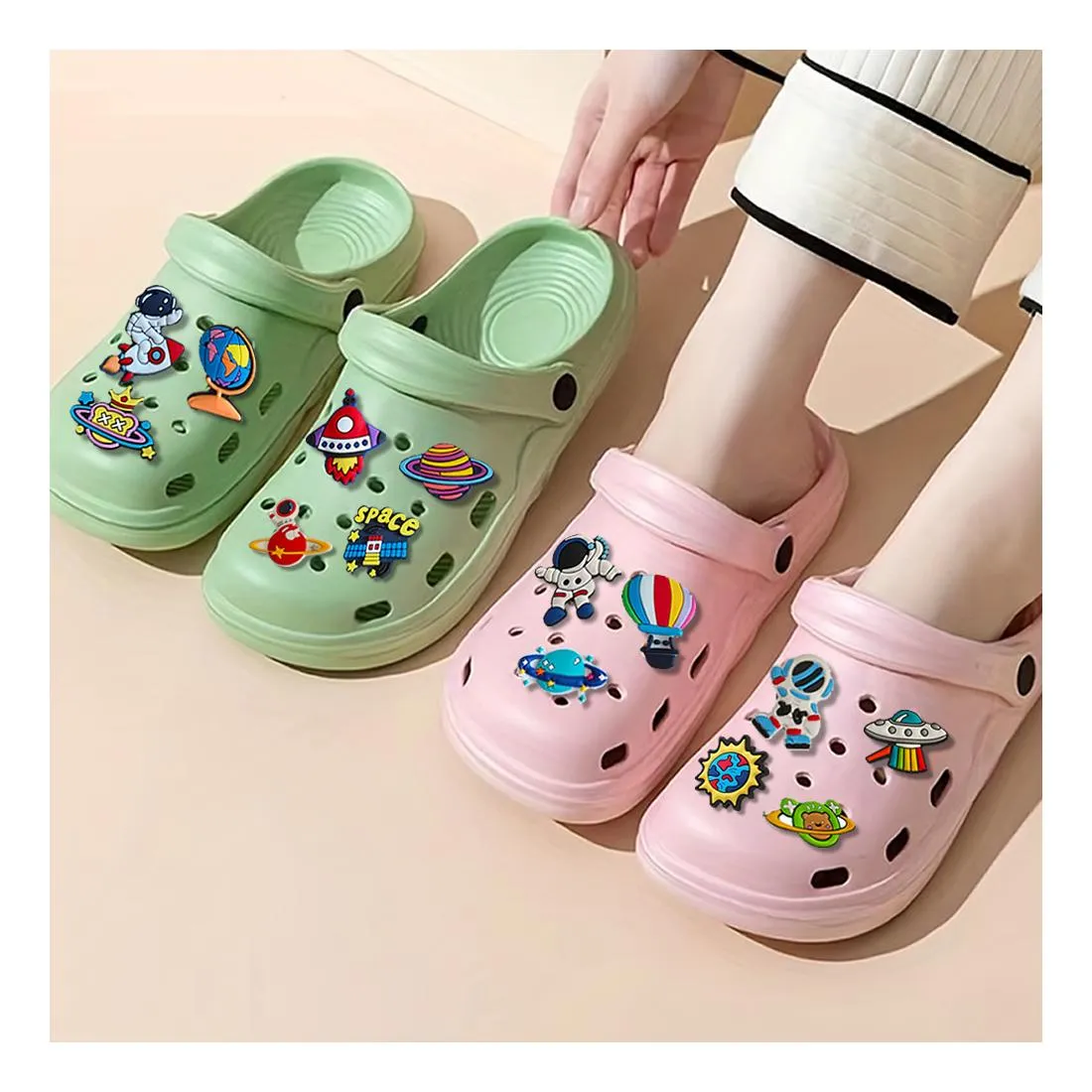 cartoon cute charms for clog sandals milk cups kawaii pvc decoration jibz