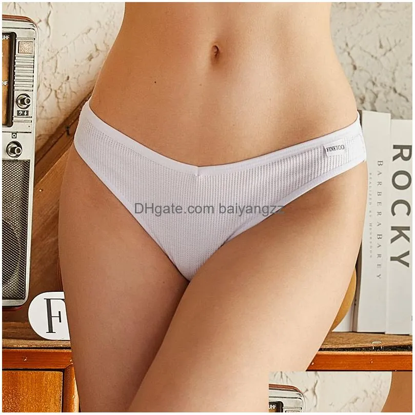 3pcs/set women cotton thongs panties sexy low waist g-string briefs ladies brazilian lingerie girls breathable intimates