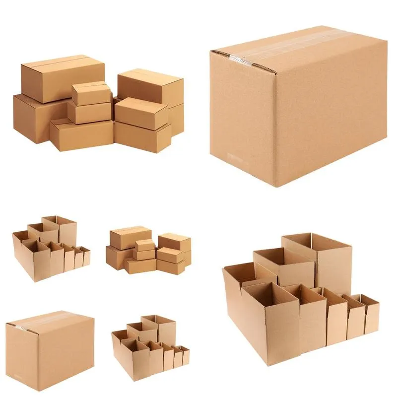 wholesale extra hard thickened e-commerce express packaging and moving paper boxes packaging boxes corrugated large postal paper