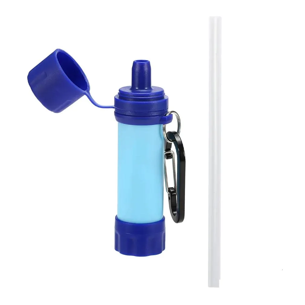 water bottle Multifunction Drinking Water Filtering Tools Camping Hiking Water Purifier Straw Multifunctional Drinking Filtration