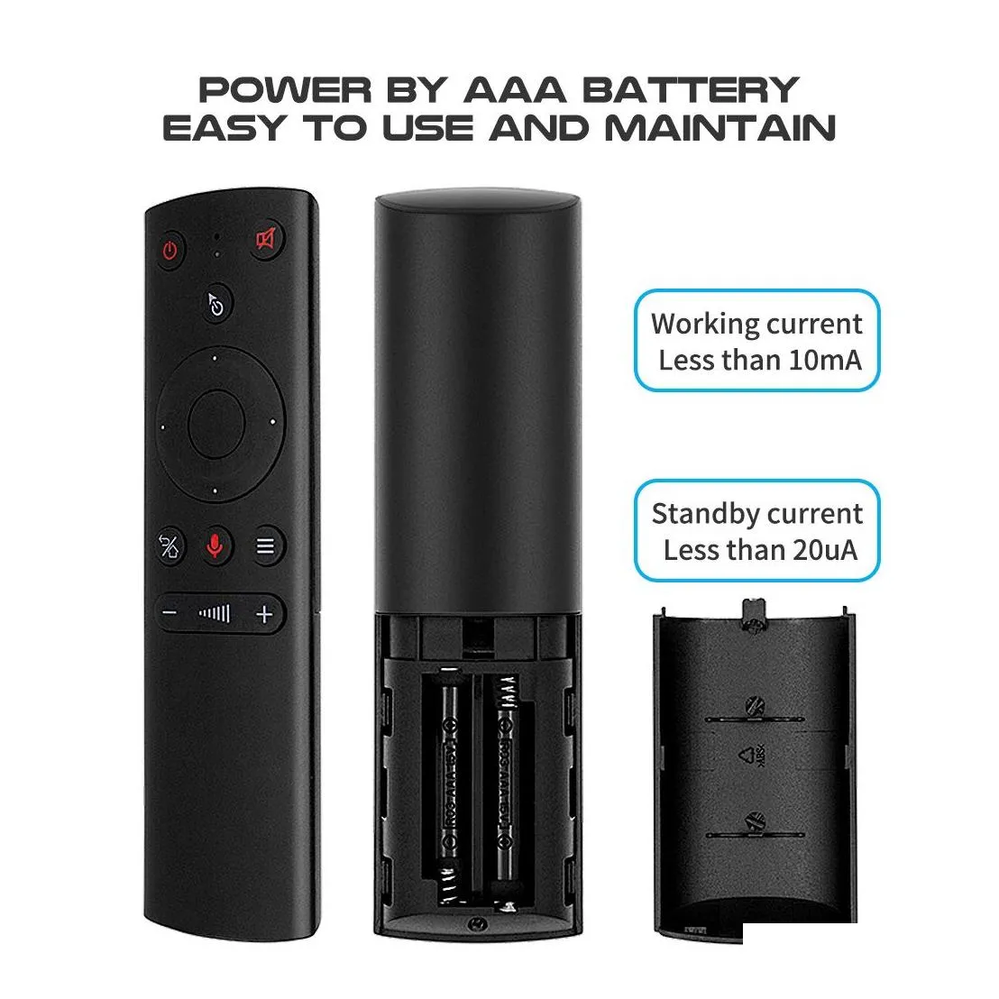 G21S 2.4G Wireless Air Mouse Gyroscope Voice Control Universal Remote Control For Youtube Android TV Box HK1 BOX X96 MAX