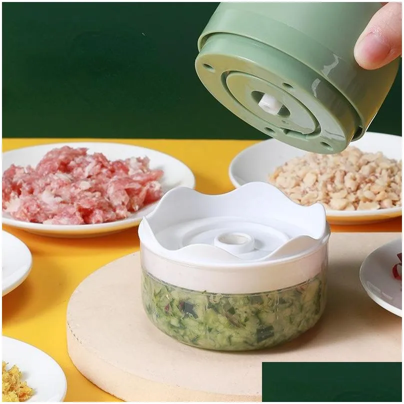 Electric Mini Garlic Chopper USB Meat Grinder Garlic Masher Machine Sturdy Durable Crushed Ginger Vegetable Crusher Kitchenware