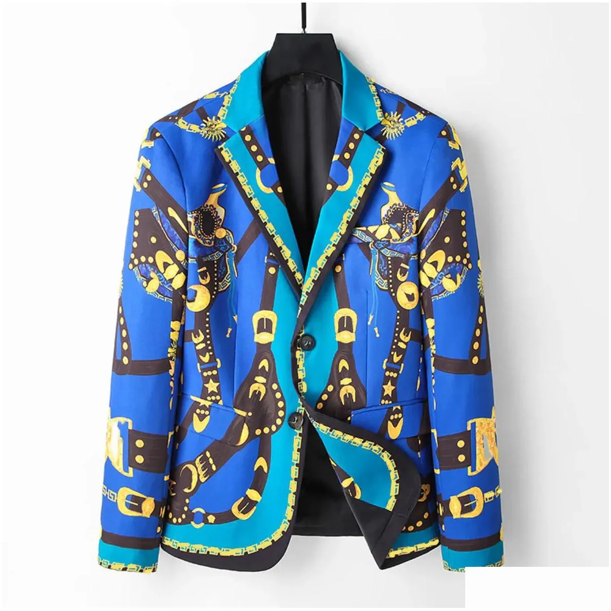 Men`S Suits & Blazers Colorf M-3Xl Mens Suits Blazers Brand Formal Business Suit Wedding Dress Blue Drop Delivery Apparel Men`S Clothi Otks6
