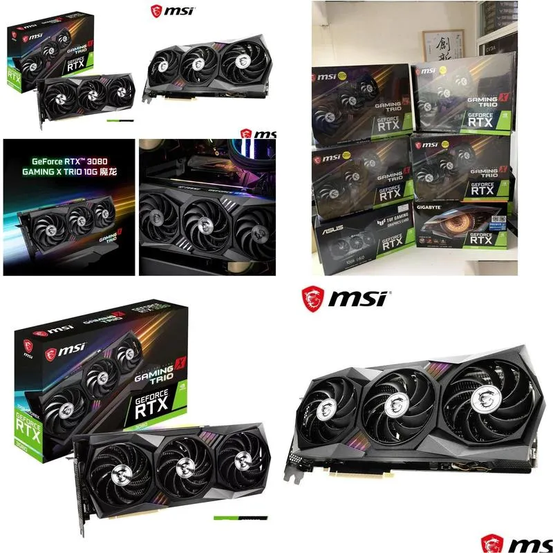 MSI NVIDIA GeForce GTX RTX 3090/3060 Ti/3070/3080 Gaming Graphics Card PC Video Cards