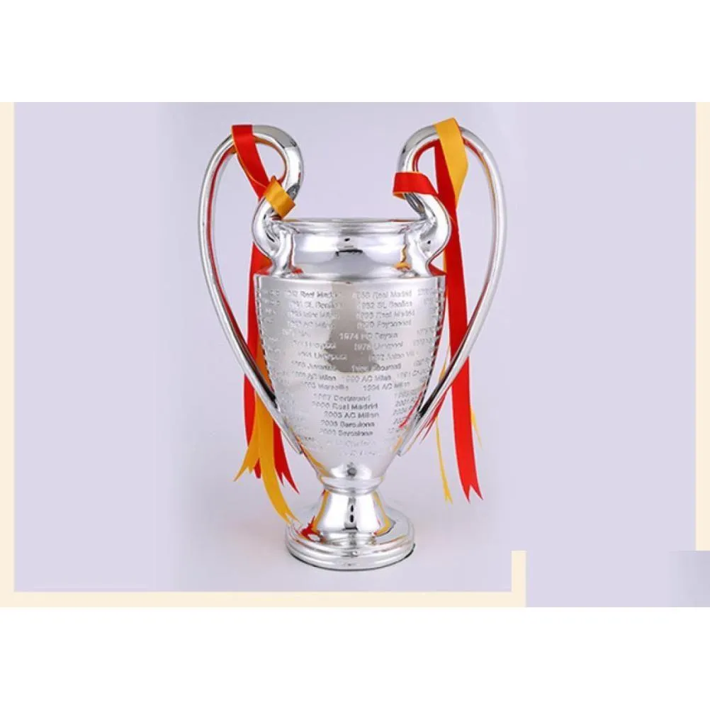 champions trophy arts soccer league little fans for collections metal silver color words with madrid9151442