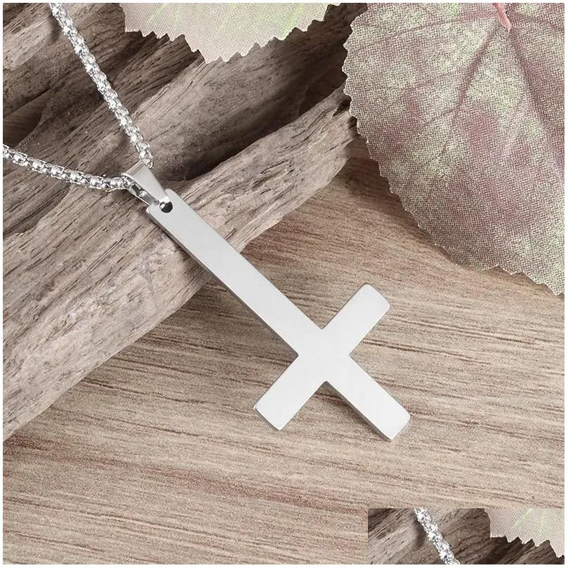 Pendant Necklaces Classic Vintage Simple Cross Necklace For Men Women Trend Banquet Party Casual Amulet Jewelry Gift