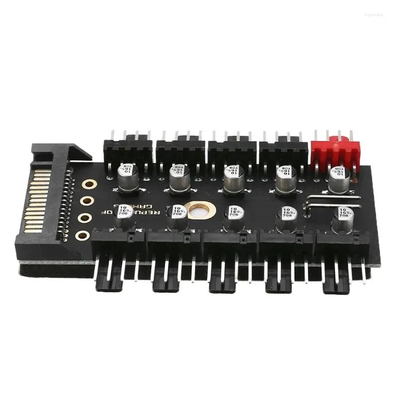 Computer Coolings Speed Controller Self Adhesive 4 Pin Parts Cooling Fan Hub Connection Adapter Motherboard Accessories PWM 1 To 10
