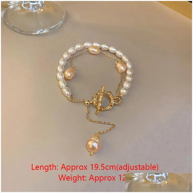 Link Bracelets 2023 Arrival Pearl Bracelet For Women Fine Jewelry Crosses Stars Girls Party Accessories Wholesale