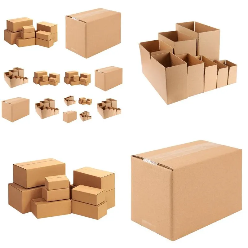 wholesale extra hard thickened e-commerce express packaging and moving paper boxes packaging boxes corrugated large postal paper