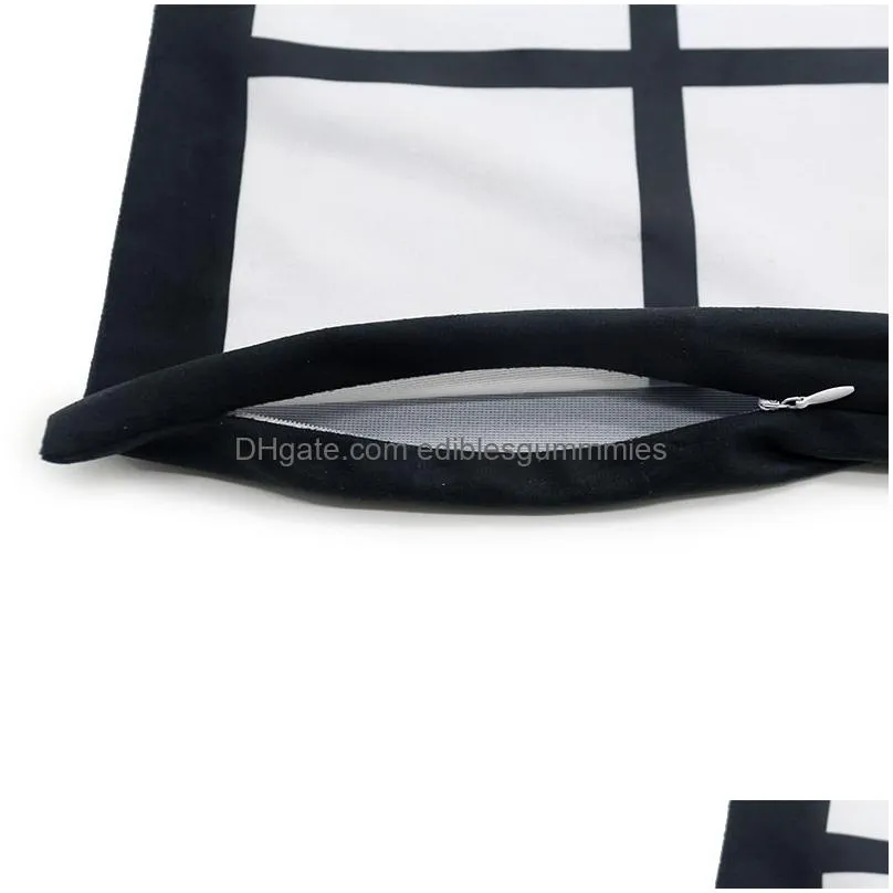 black heat transfer household pillow case single sided sublimation blank sofa decorative pillowcase diy creative gift
