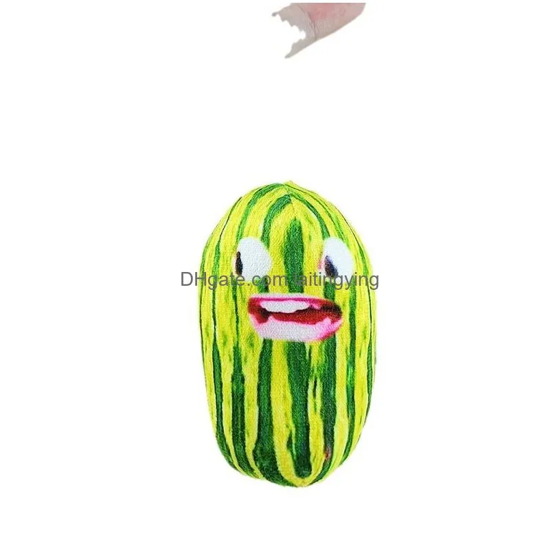  fidget toy slug watermelon strips inside voice funny mouth replacing key ring bag pendant adult decompression toy talk doll plush toy plushies christmas