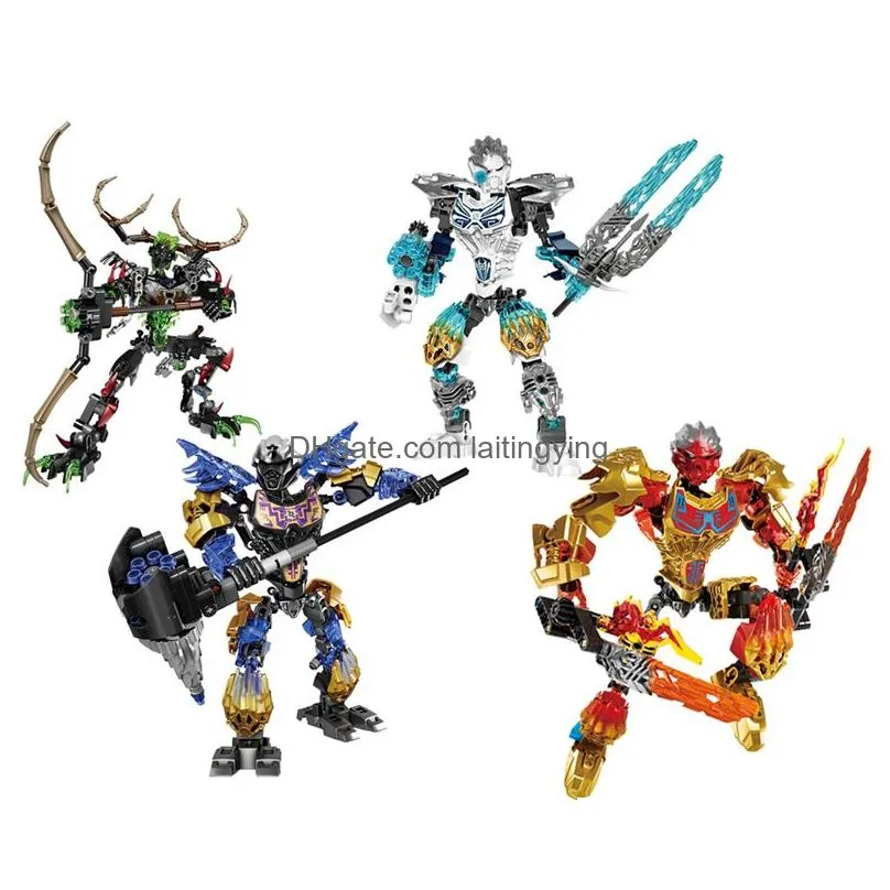 bionicle series action figures building block toys set for kids christmas boy birthday gift robot compatible major 220429