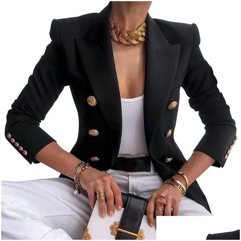 nibesser blazer women office jacket double breasted harajuku blazer slim fitting female 2021 coat office ladies outfit