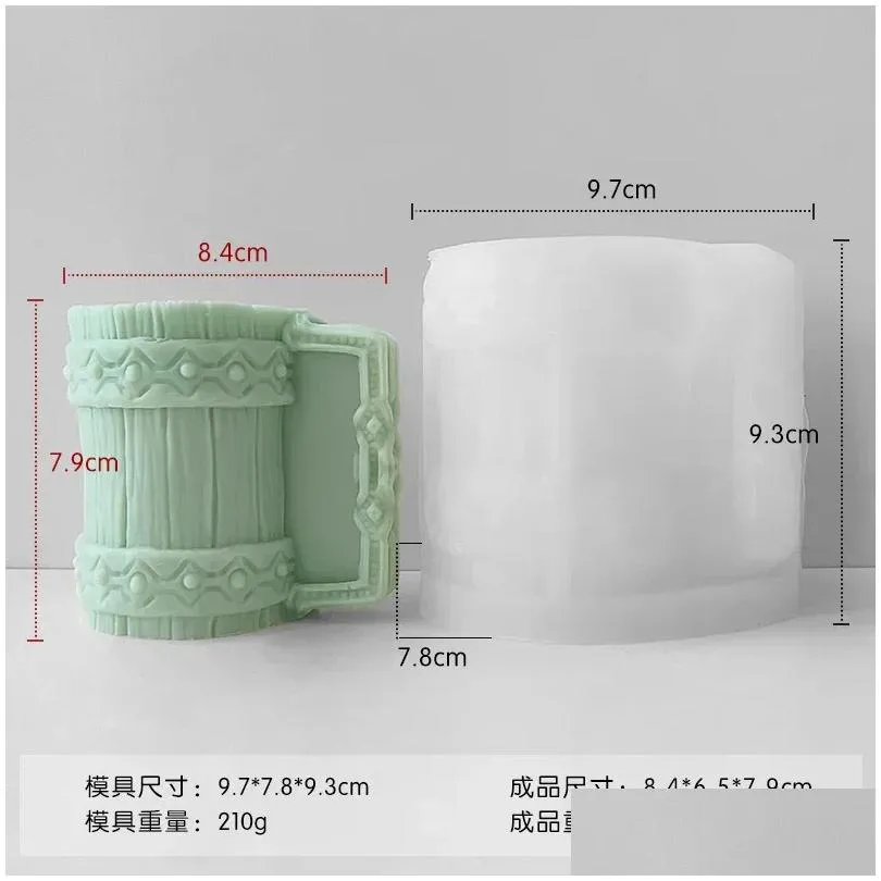 Craft Tools B0071 Hand Held Heart Shaped Candles Suitable Wedding Decoration Gypsum Baking Cake Mould Silicone Candle Mold