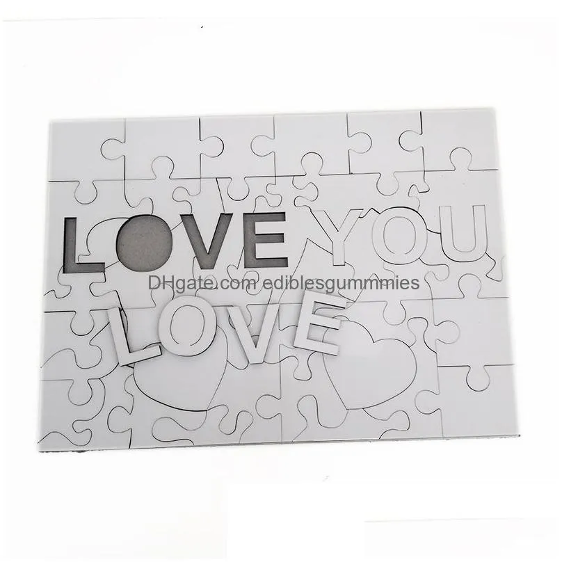 a4 sublimation blank puzzle favor creative love 47 pieces mdf heat transfer jigsaw toy diy valentines day gift