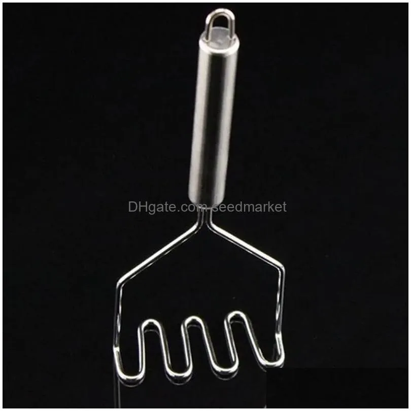 stainless steel wire potato masher ricers press cooking hand tool mashed potatoes puree wavy pressure bean avocado banana crusher