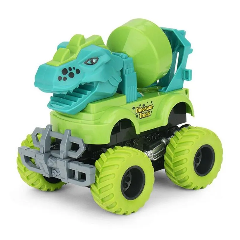 Jurassic Park Dinosauri Per Bambini Karting Suit Car Dinosaure Toy Model Kit Dinosauri Rex Transport Engineering Car Dinosaur Toys for Kids 3-5 Christmas