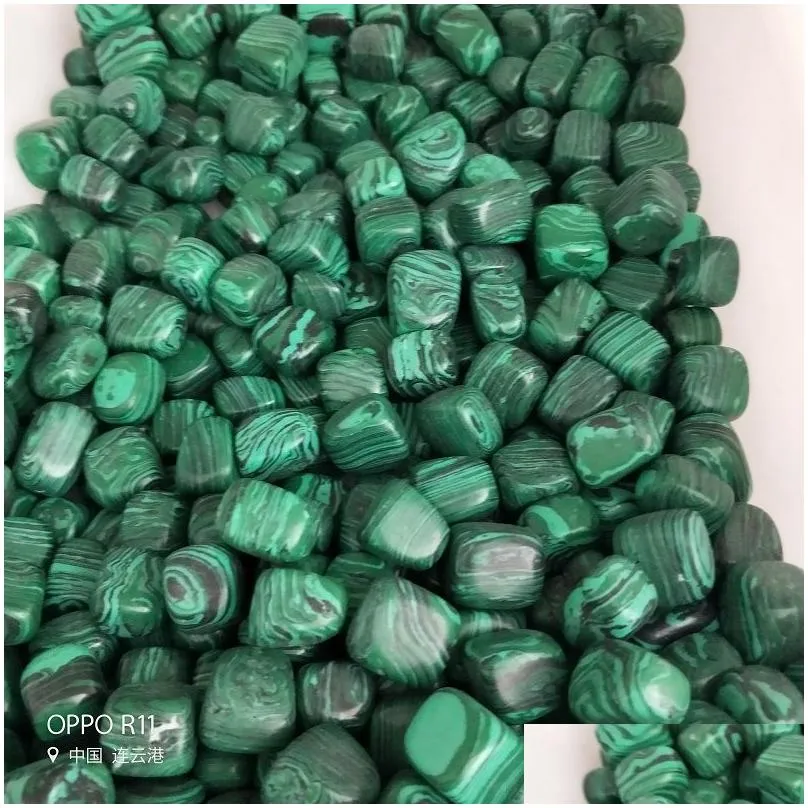 1/2lb Bulk Tumbled Malachite Stones from Africa - Natural Polished Gemstone Supplies for Wicca, Reiki, and Energy Crystal